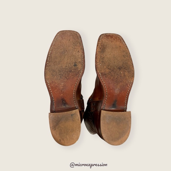 Frye Harness 12R Brown Cavalry Southwestern Cowboy Real Leather Distressed Boots - Picture 12 of 15